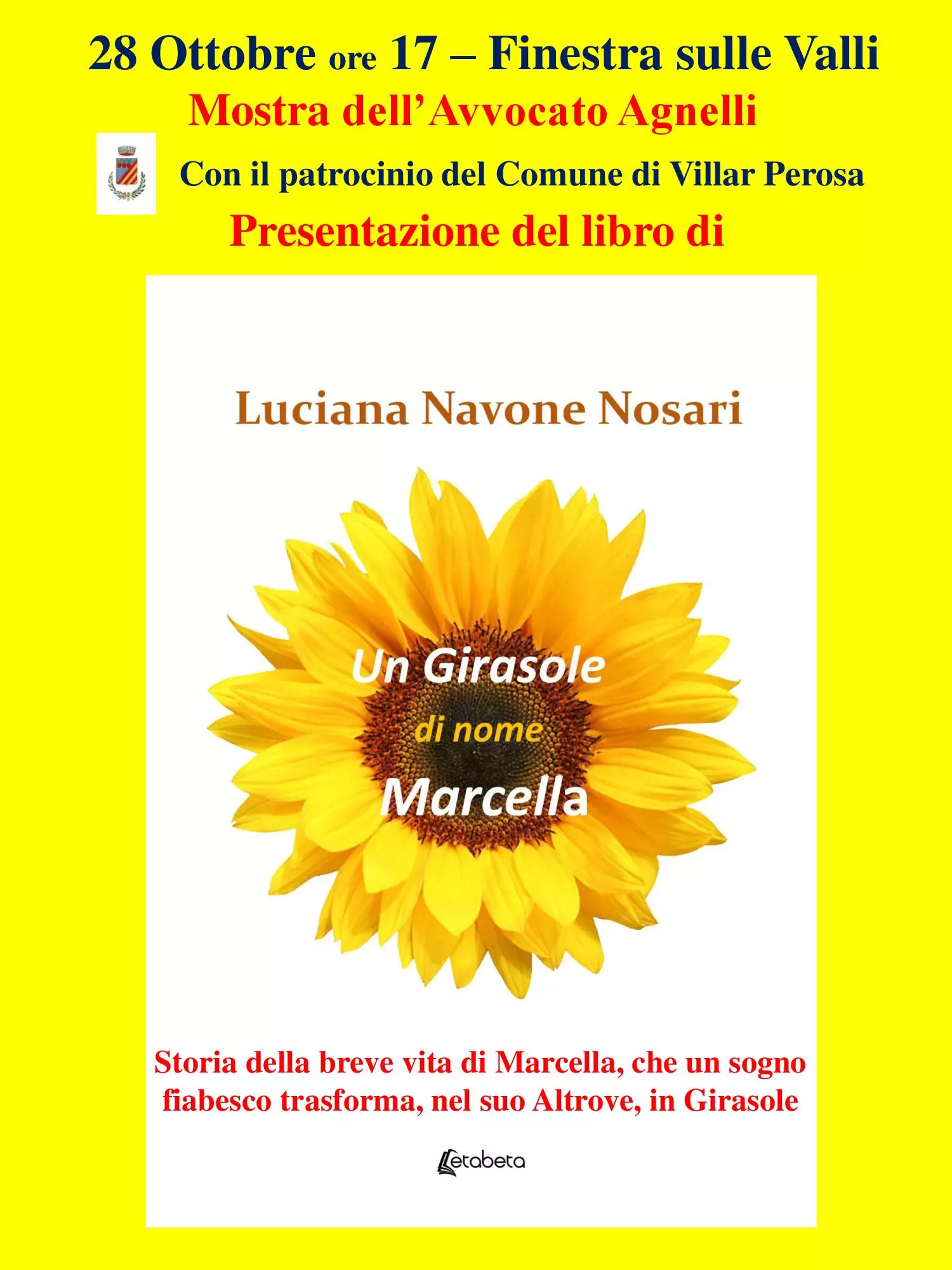 Presentazione del libro "Un Girasole di nome Marcella" 