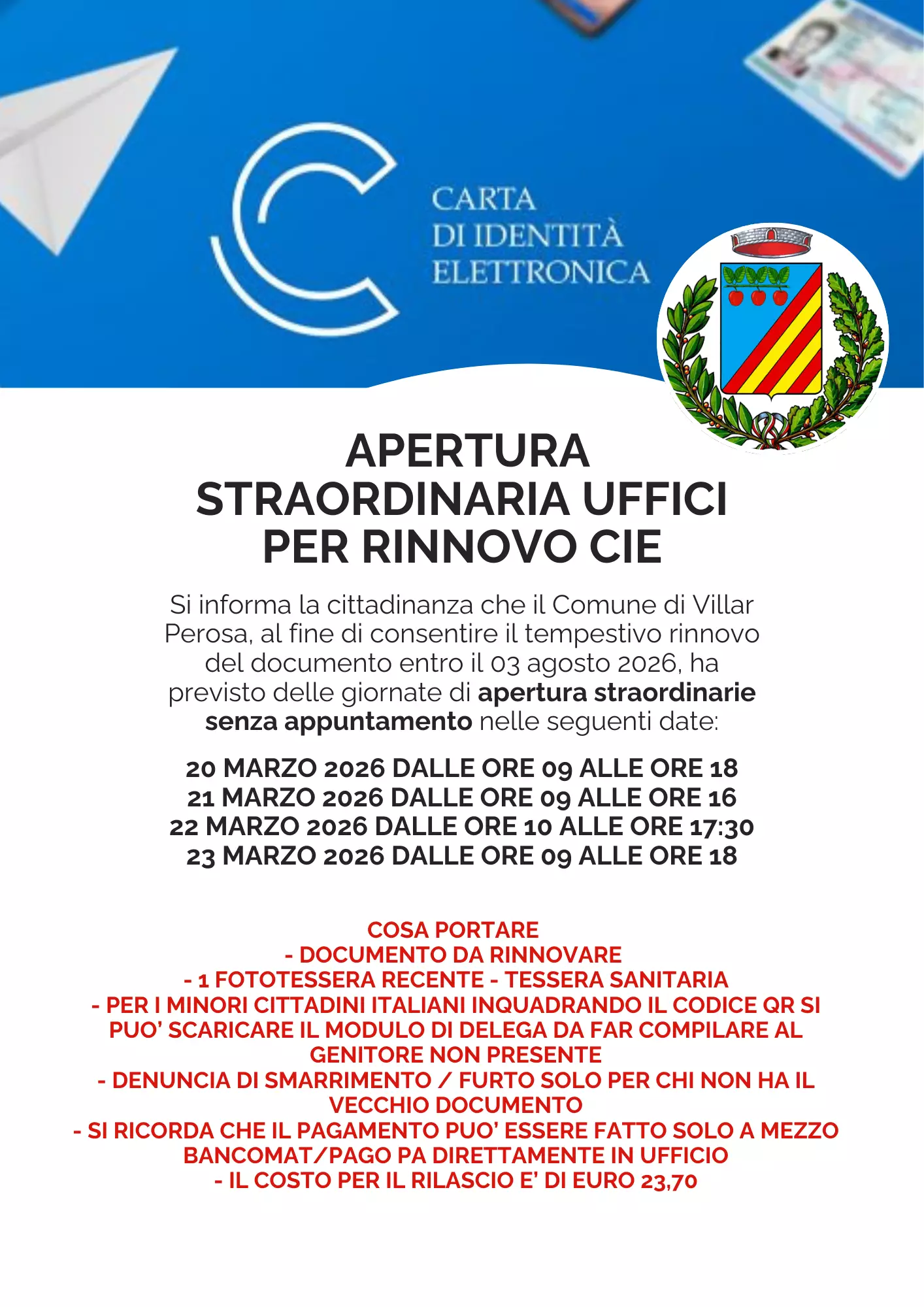 VOLANTINO APERTURA STRAORDINARIA